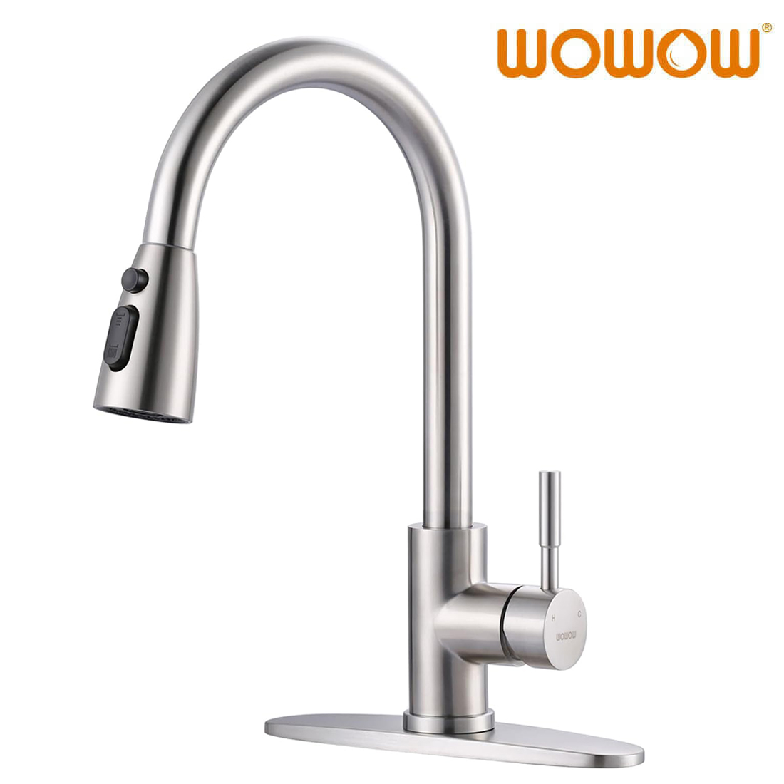 wowow top rated pull down kitchen faucets single hole 5
