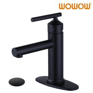 wowow black single handle bathroom faucet