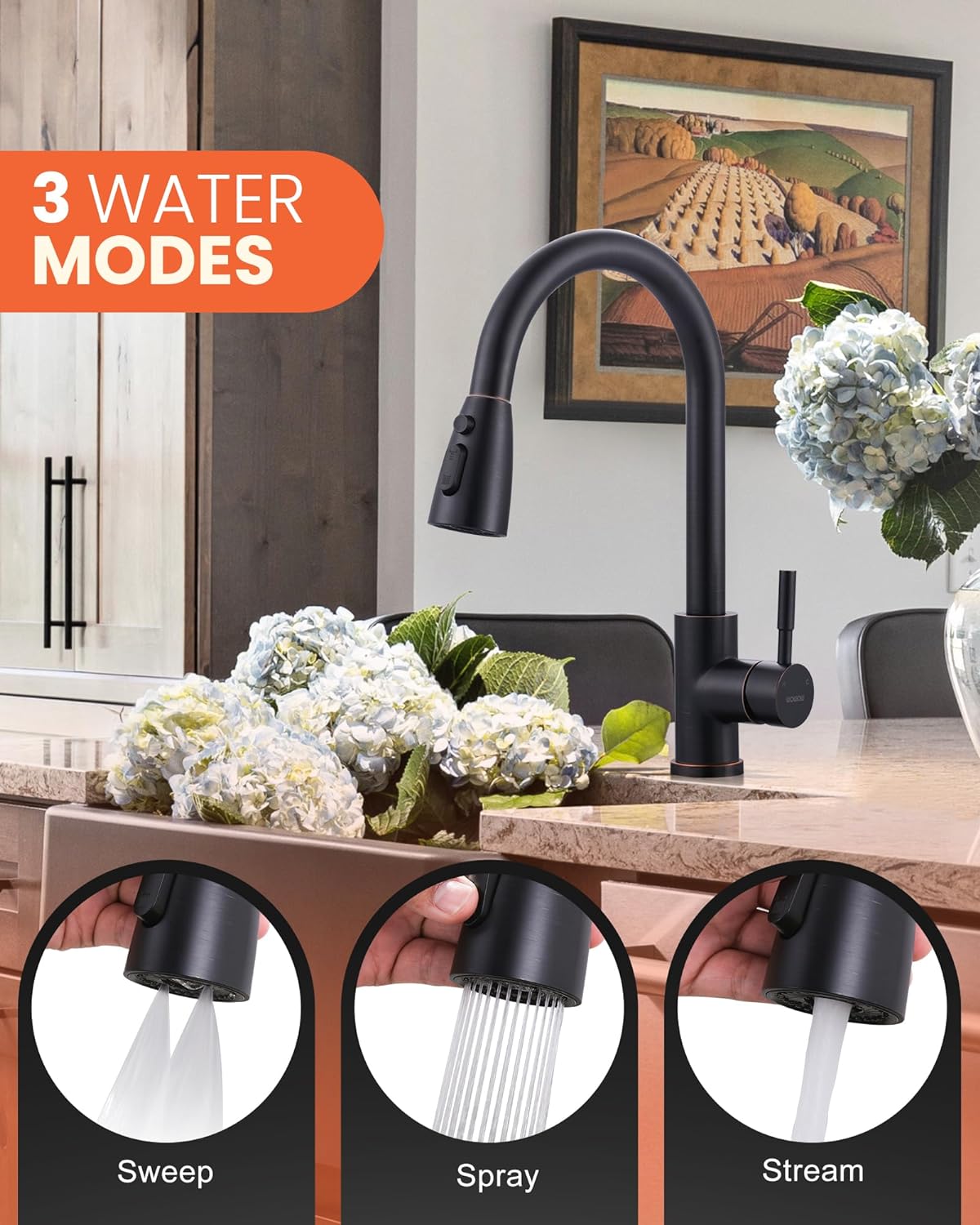 wowow oil rubbed bronze kitchen faucet 1