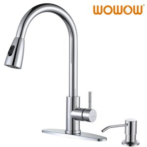 kitchen sink faucet with soap dispenser