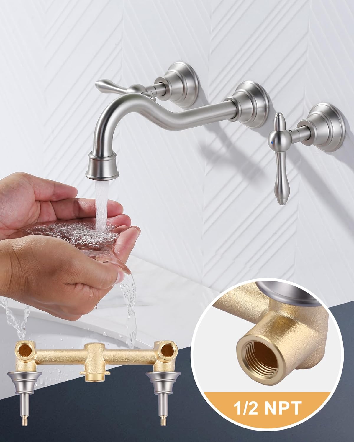 wowow wall mount vintage bathroom faucet 8