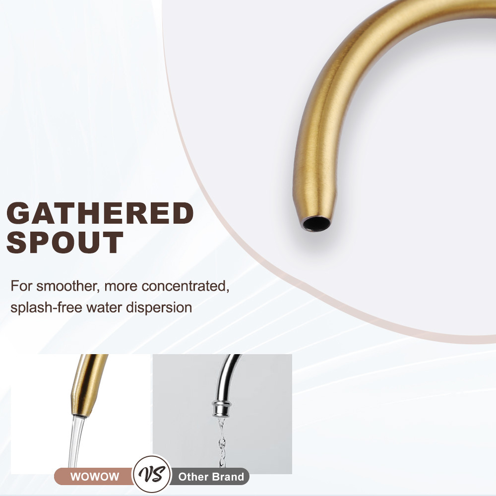 wowow brushed gold stainless steel kitchen water filter faucet 5