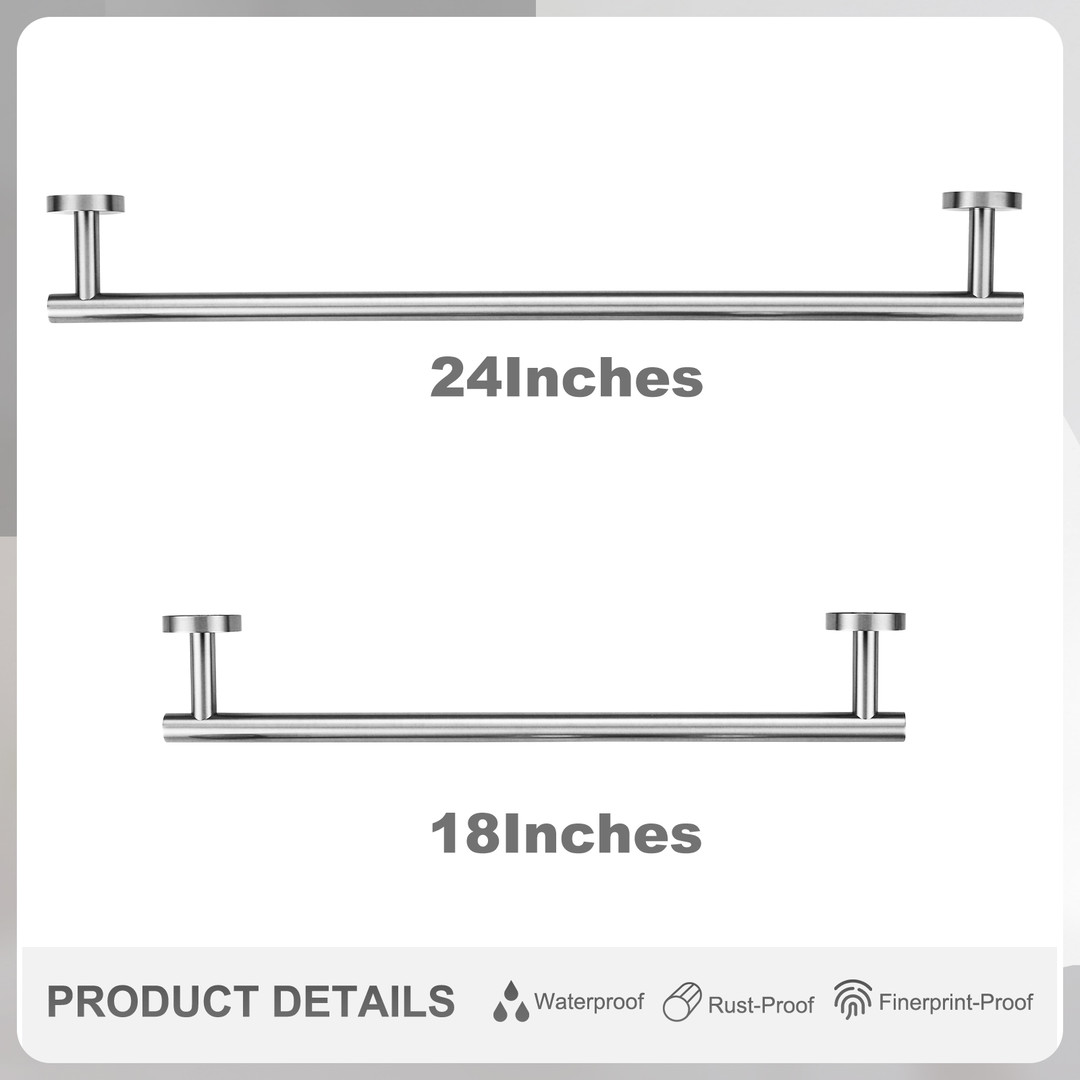 6 piece bathroom towel hardware set 16