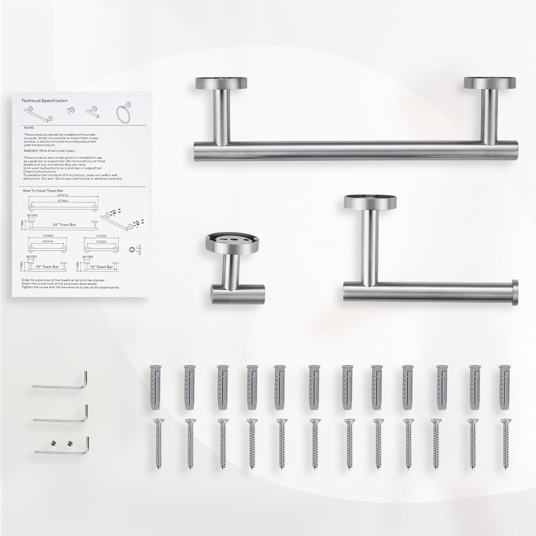 Wall Mounted Bathroom Hardware Set 12