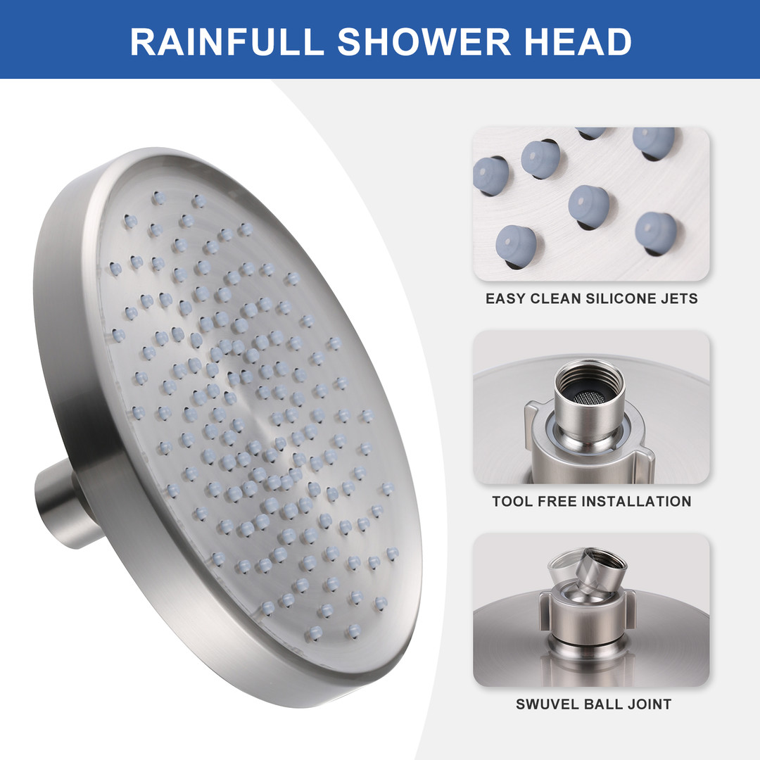 brushed nickel showerhead 6