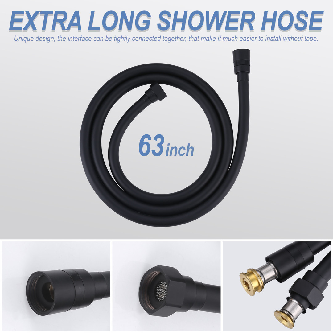 extra long pvc shower hose replacement 13