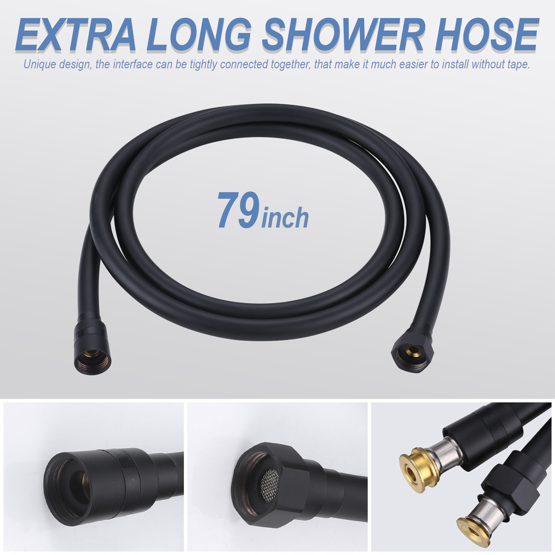 extra long pvc shower hose replacement 14