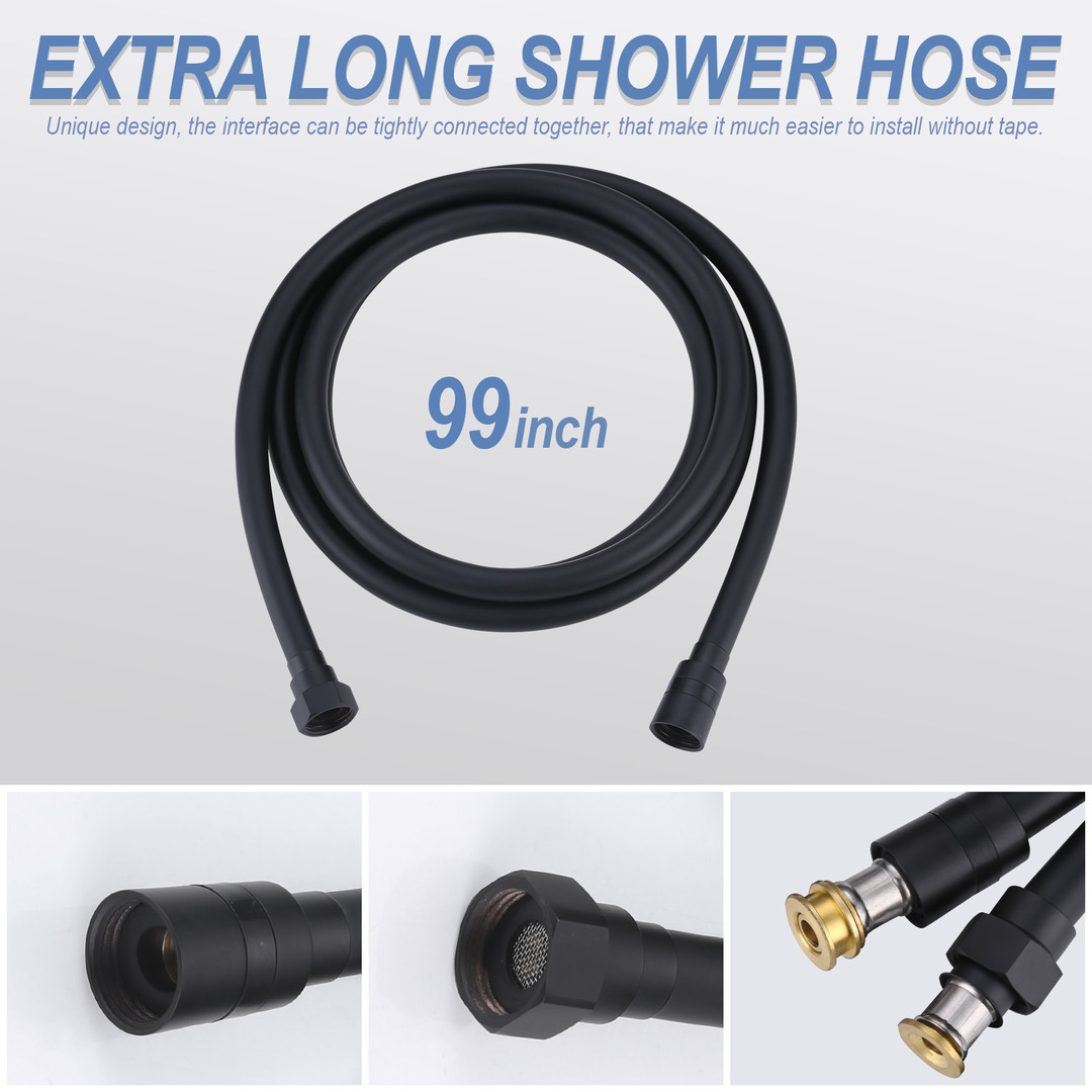 extra long pvc shower hose replacement 15