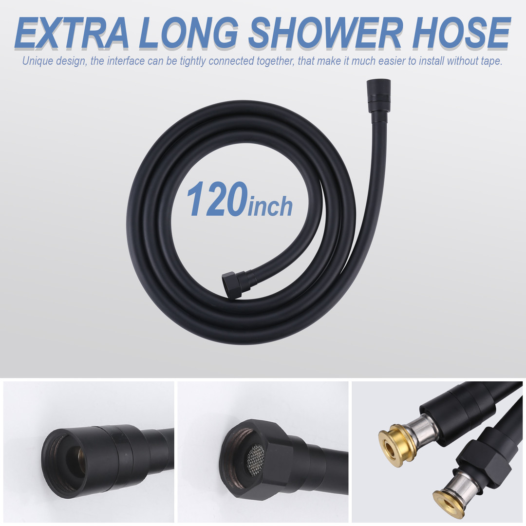 extra long pvc shower hose replacement 16