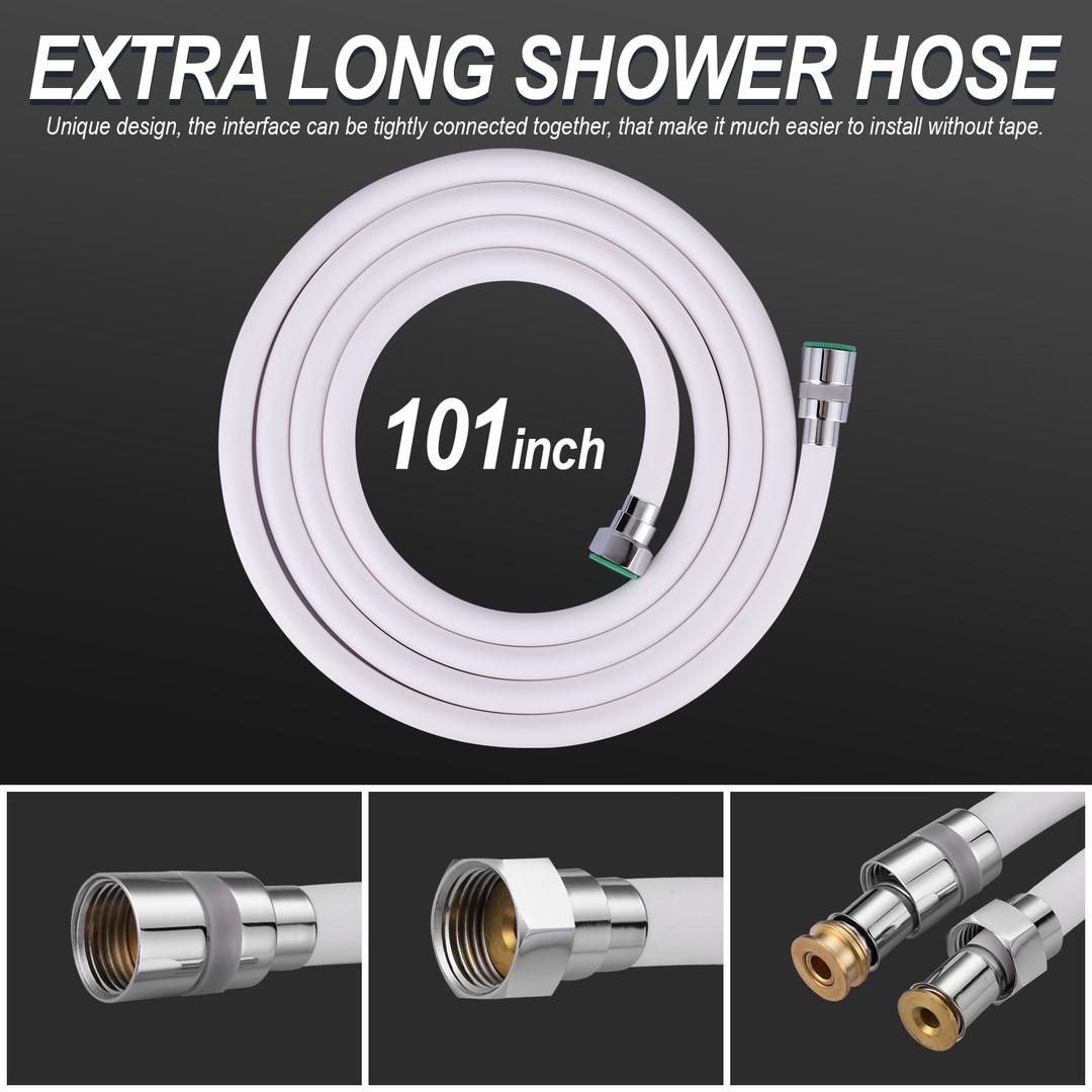 extra long pvc shower hose replacement 25