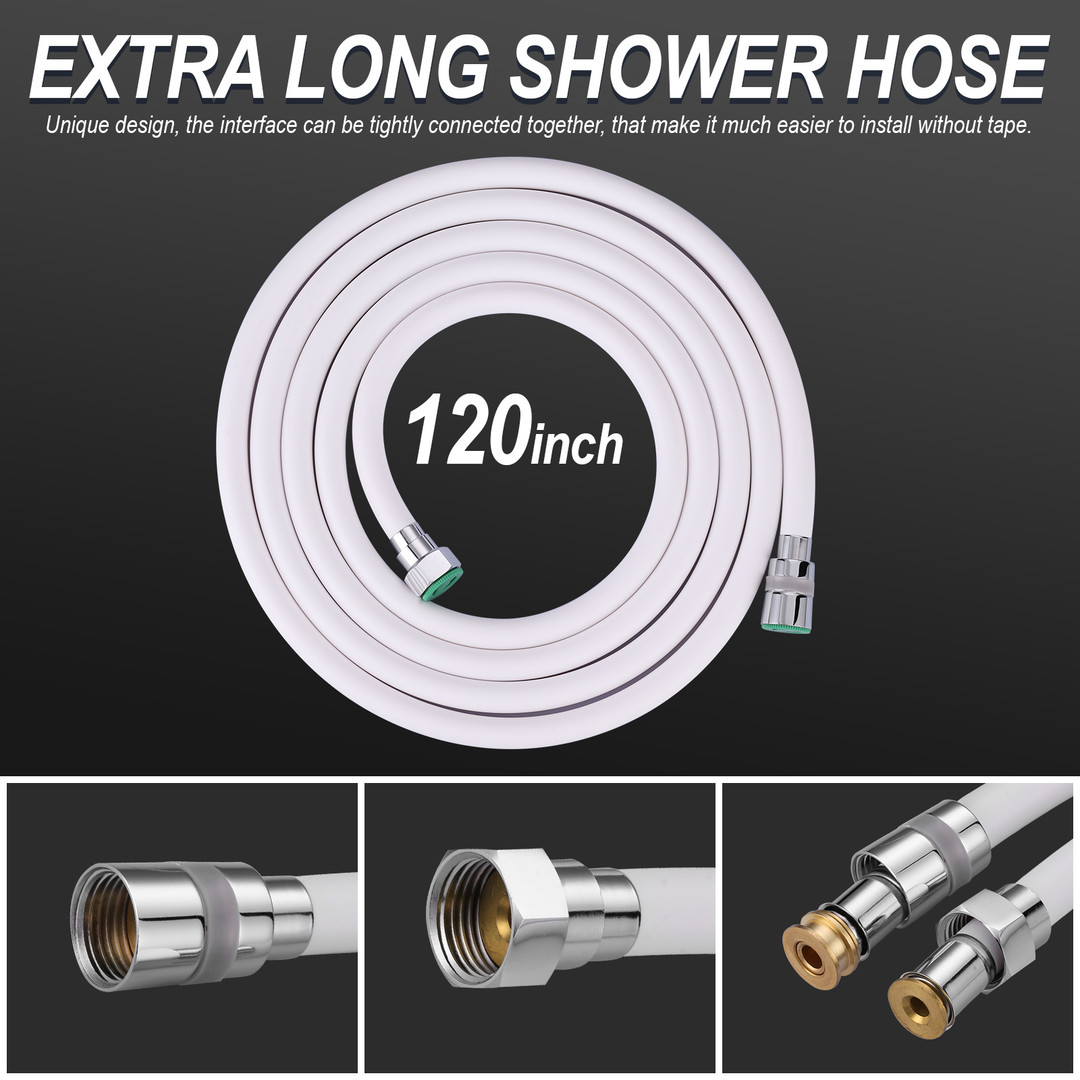 extra long pvc shower hose replacement 26