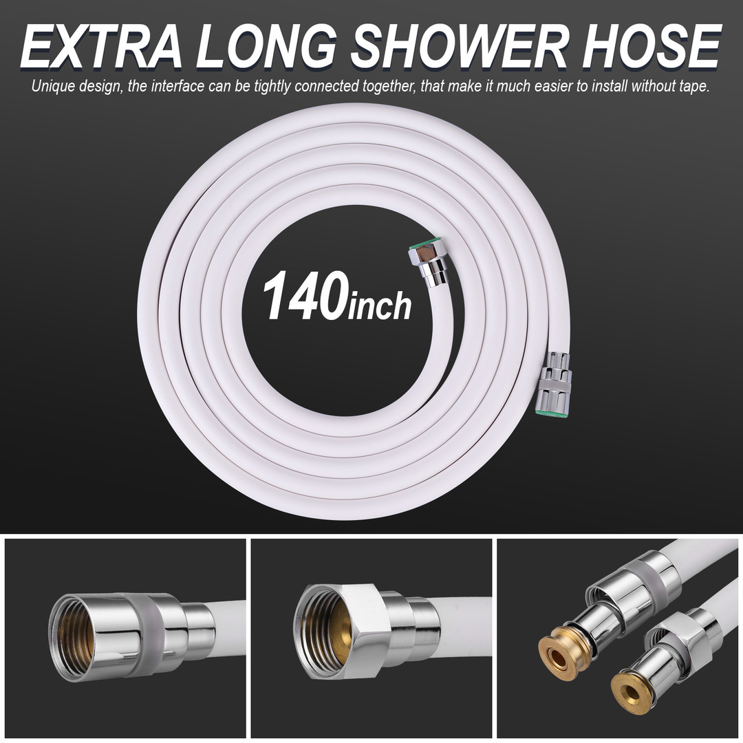 extra long pvc shower hose replacement 27