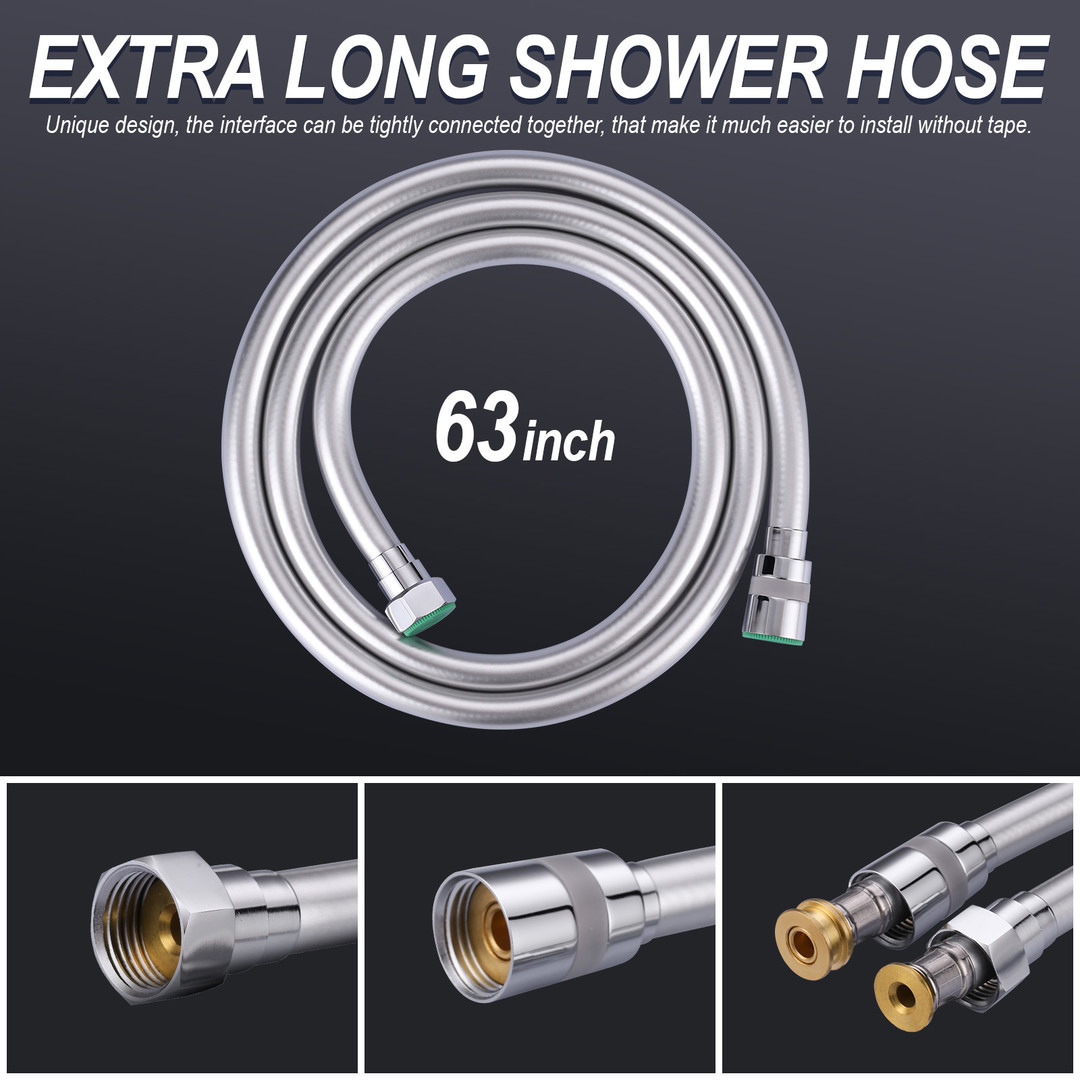 extra long pvc shower hose replacement 3