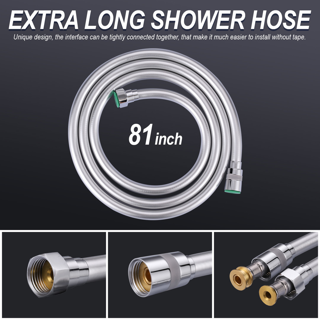 extra long pvc shower hose replacement 4