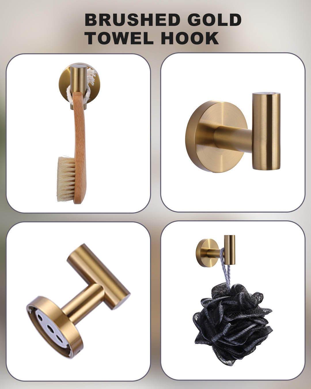 wowow 3 piece bathroom hardware set including towel rack towel ring toilet paper holder 17