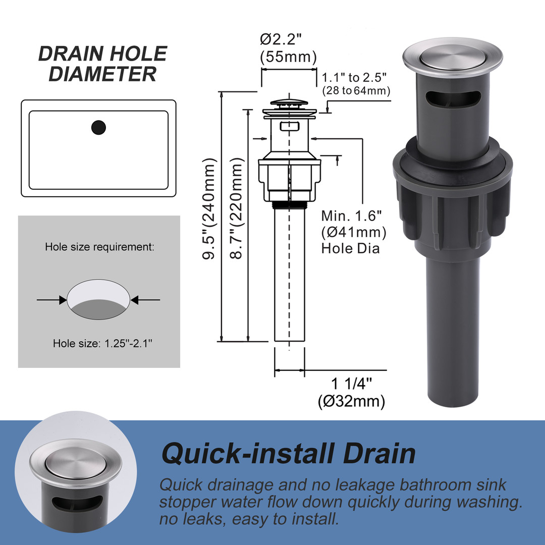 wowow 4 in stainless steel centerset double handle bathroom faucet with drain 6