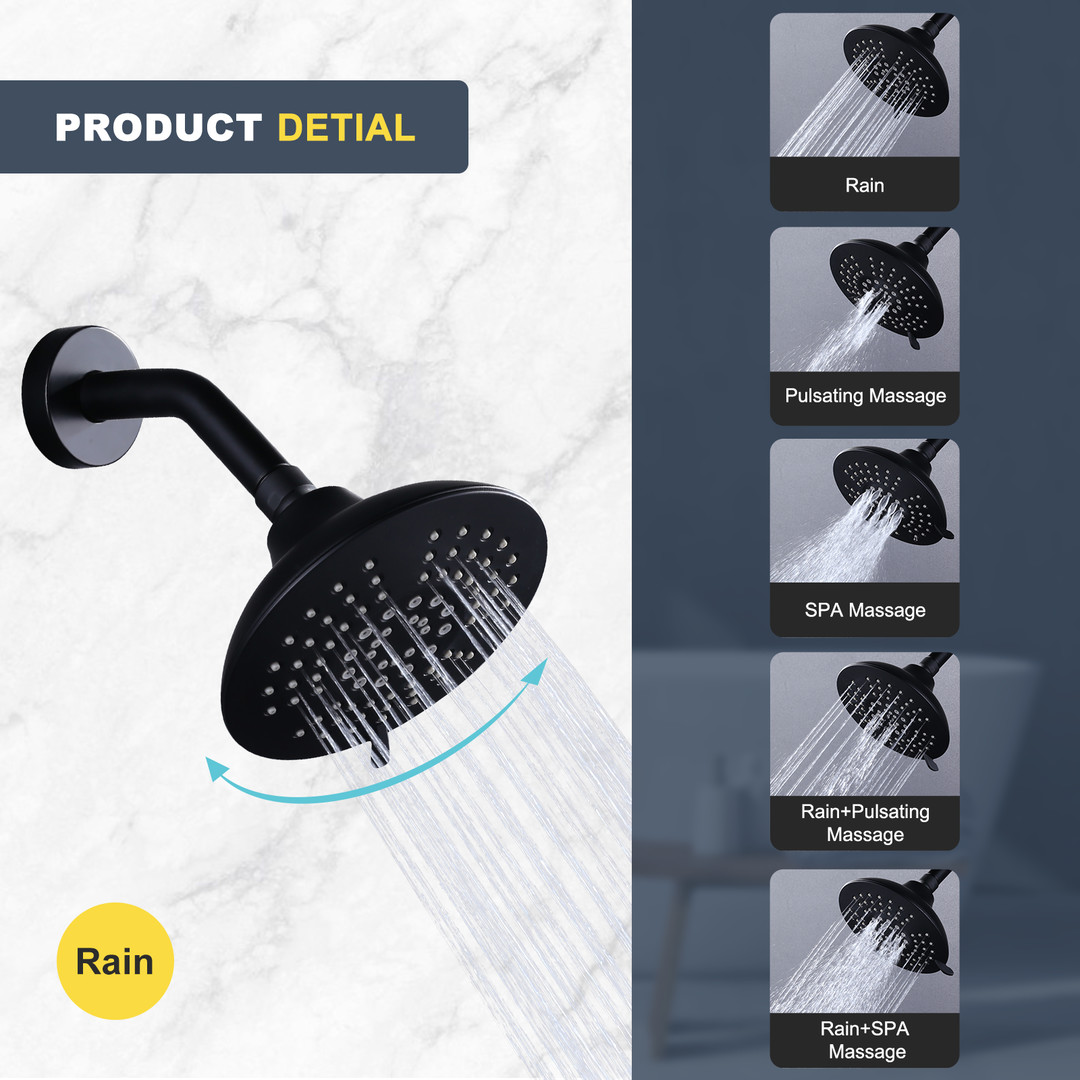 wowow high pressure rain shower system with tub spout 10