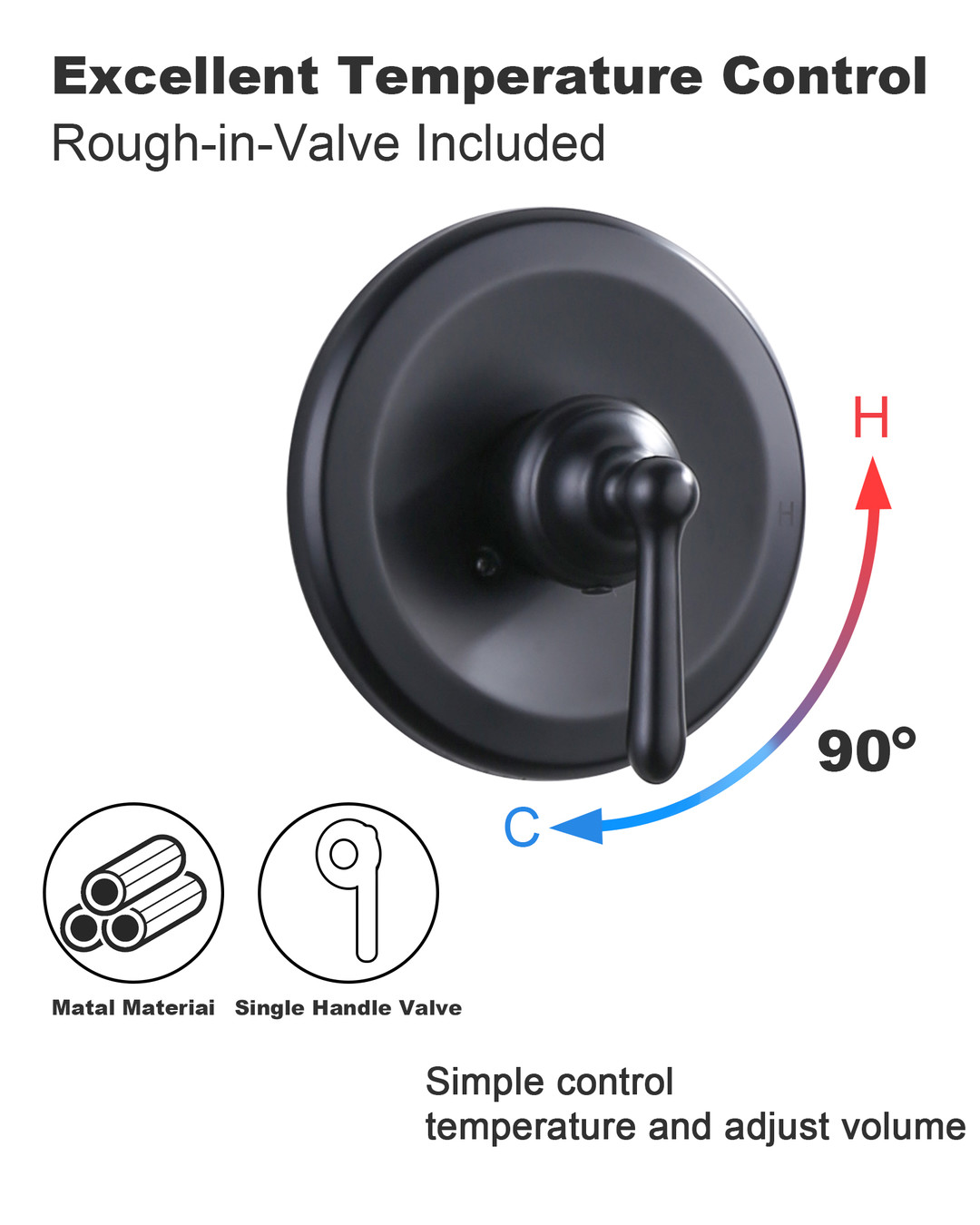 wowow high pressure tub and shower system with handheld showerhead 14