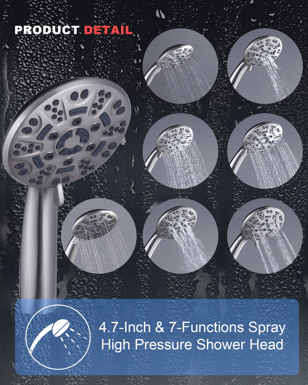 wowow high pressure tub and shower system with handheld showerhead 4