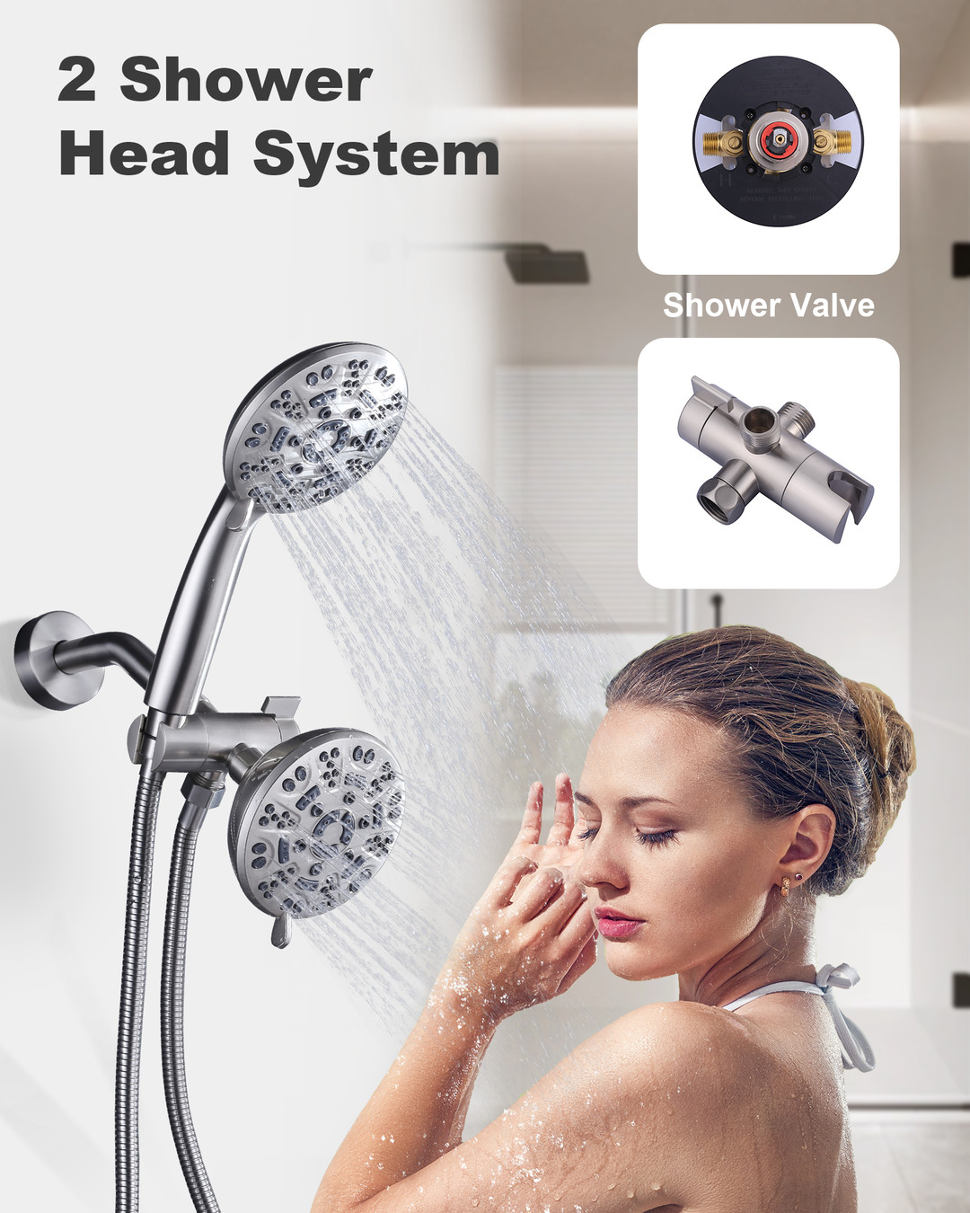 wowow high pressure tub and shower system with handheld showerhead 5