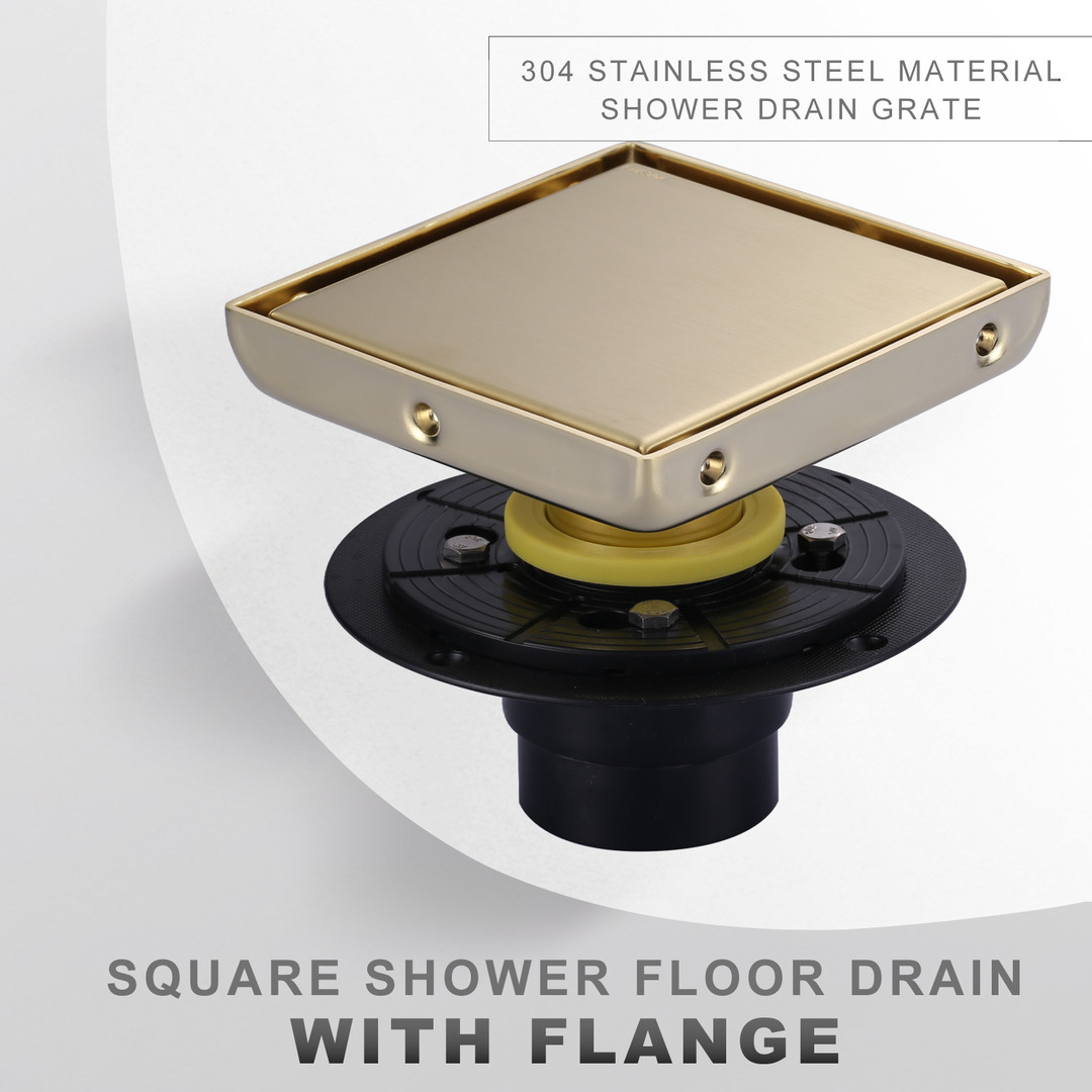 wowow square shower drain 6 inchfloor drain with tile insert grate 3