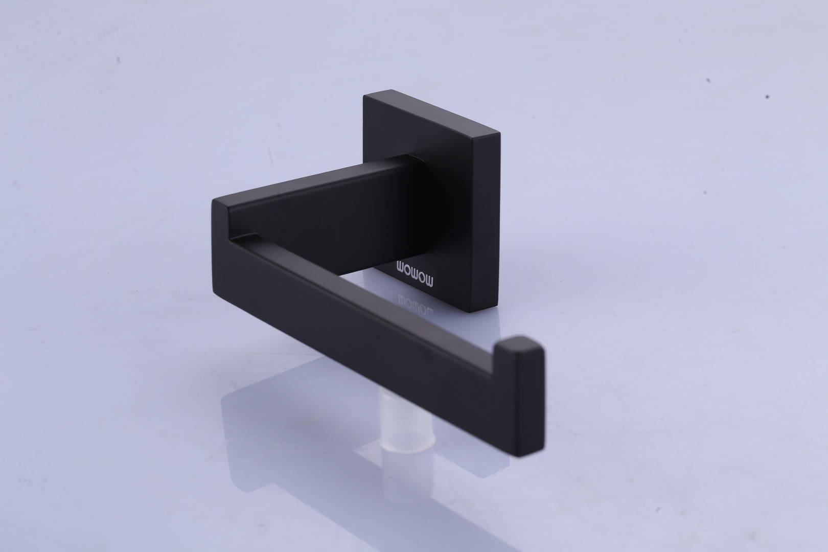 wowow matte black wall mount single arm bathroom toilet paper holder 4