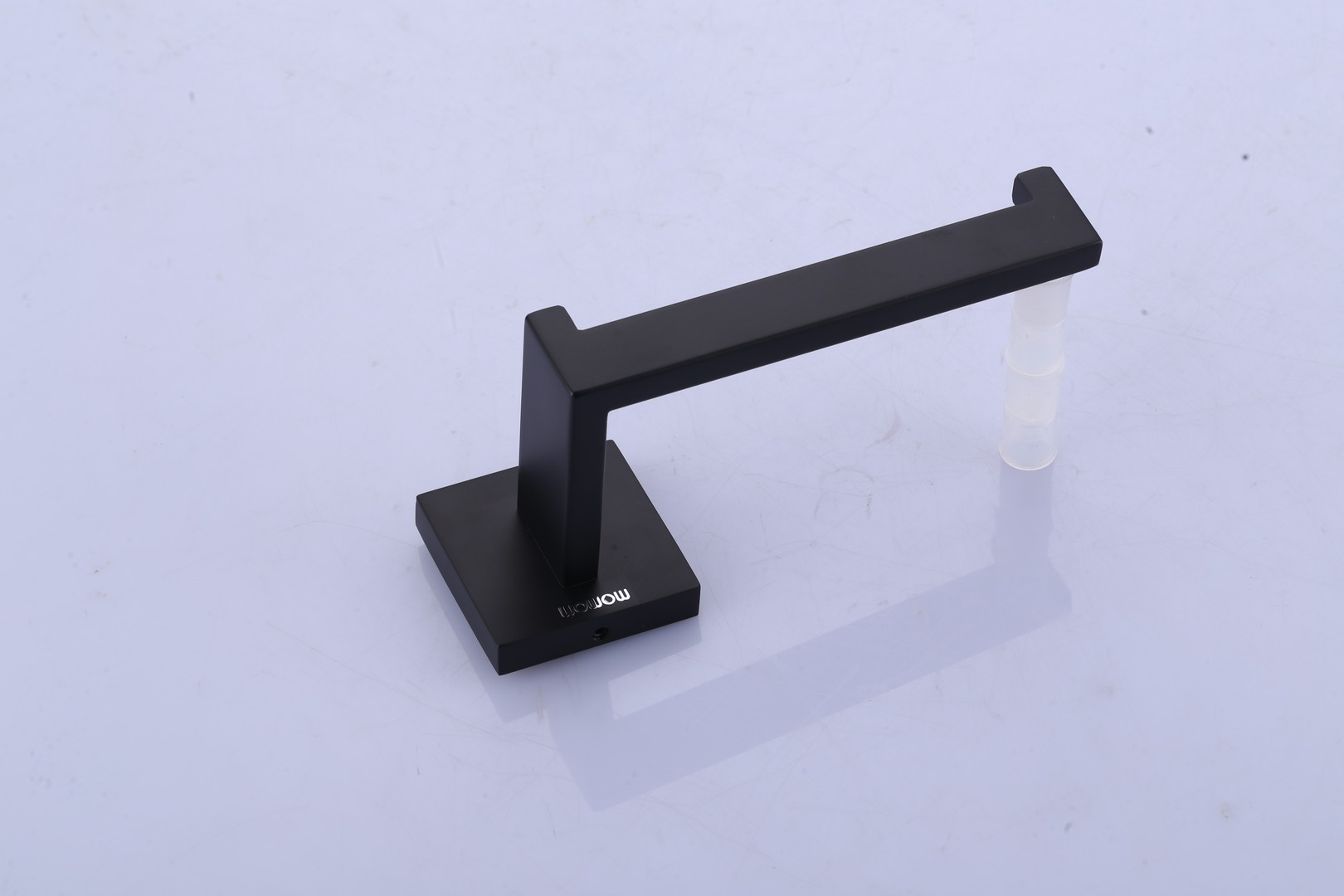 wowow matte black wall mount single arm bathroom toilet paper holder 5